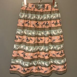 Vintage Cotton cat skirt with pockets.